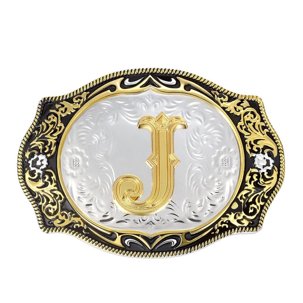 5470 Belt Buckle │Western Initial Letters AJ to Z Christmas Halloween Small